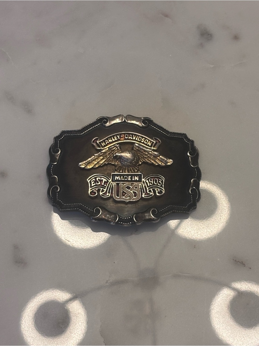 Vintage Harley-Davidson Eagle Belt Buckle